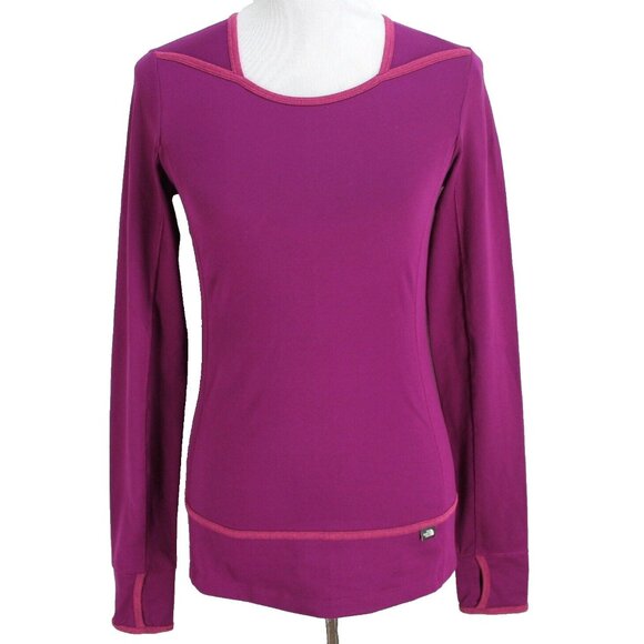 The North Face Athletic Top Womens S Purple Long Sleeve Thumb Holes Workout - Picture 1 of 7
